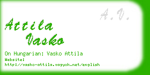 attila vasko business card